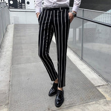 Load image into Gallery viewer, Casual Tuxedo Striped Wedding Men Korean Dress Suits  Suit Slim Fit Costume Homme Quality Business M-3XL Blazer And Pant