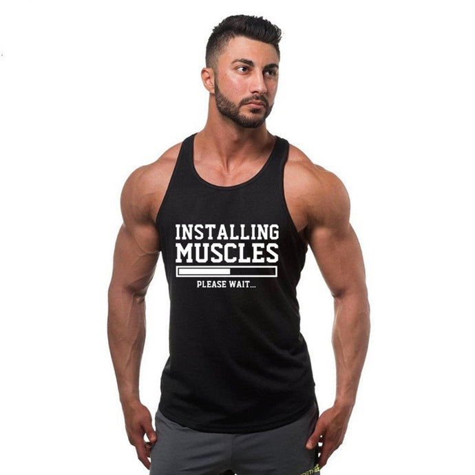 Summer new style clothing Brand singlet canotte bodybuilding stringer tank top men fitness  muscle guys sleeveless vest Tanktop