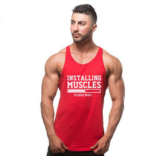 Load image into Gallery viewer, Summer new style clothing Brand singlet canotte bodybuilding stringer tank top men fitness  muscle guys sleeveless vest Tanktop