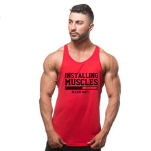 Load image into Gallery viewer, Summer new style clothing Brand singlet canotte bodybuilding stringer tank top men fitness  muscle guys sleeveless vest Tanktop