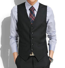 Load image into Gallery viewer, New Wedding Dress High-quality Goods Cotton Men's Fashion Design Suit Vest / Grey Black High-end Men's Business Casual Suit Vest